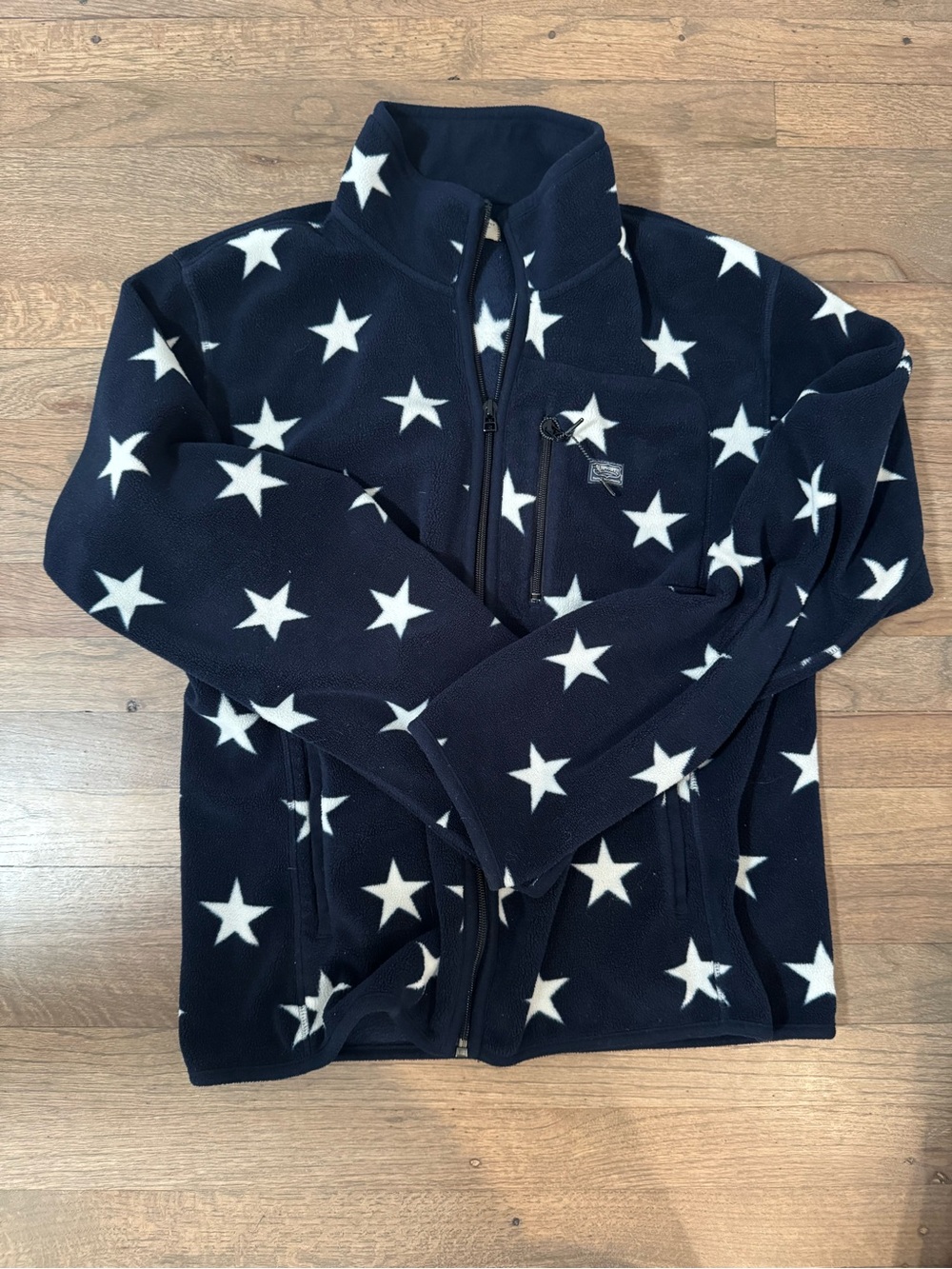 Vintage Denim & Supply Ralph Lauren Navy Star-Print Fleece Jacket
